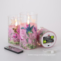 glass home decoration remote timer velas led candle